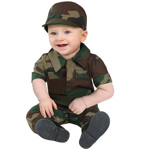 HalloweenCostumes.com Boy's Infant Infantry Soldier Costume - 1 of 2