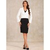 INSPIRE CHIC Women's Notched Lapel Collar Button Casual Office Blazers - 4 of 4