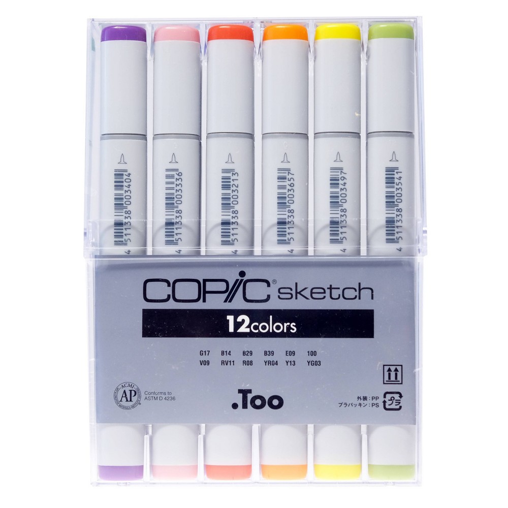 Sketch Markers 12ct Copic -Multicolor