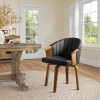 Art Leon Mid Century Modern Swivel Dining Chair with PU Leather and Poplar Legs - 4 of 4