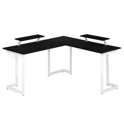 Tez Gaming Desk With LED In Black/White Buy Now For £498.74