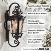 John Timberland Casa Marseille Vintage Rustic Outdoor Wall Light Fixture Veranda Bronze 19" Champagne Hammered Glass for Post Exterior Barn Deck House - 3 of 4