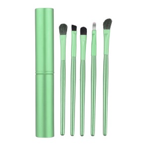 Unique Bargains Travel Blending Foundation Concealer Blusher Makeup Brush Set 15.3x2.3cm 5 Pcs - 1 of 4