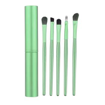 Unique Bargains Travel Blending Foundation Concealer Blusher Makeup Brush Set 15.3x2.3cm 5 Pcs