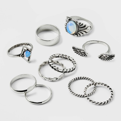 Cheap silver hot sale ring set