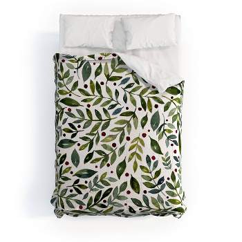 Deny Designs Angela Minca Seasonal Branches Comforter Set Green