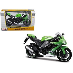 2010 Kawasaki Ninja ZX-10R Green 1/12 Diecast Motorcycle Model by Maisto - 1 of 3