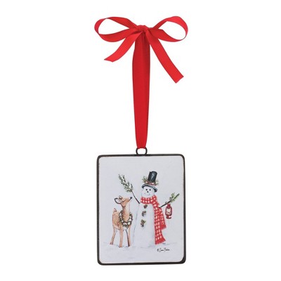 Melrose Snowman and Deer Ornament (Set of 12)
