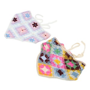 Unique Bargains Knitted Triangle Bandanas 2 Pcs - 1 of 4