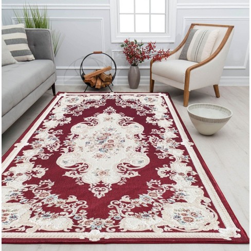 Royal Traditional Aubusson Wool Rug Rose Rugs Online,, 50% OFF