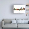 Trademark Fine Art Michael Tompsett 'Karachi Pakistan Skyline Named' Canvas Art - 3 of 4