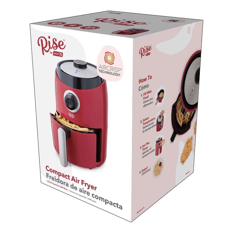 Rise by Dash Red 2 qt. cap. Air Fryer, 3 of 5