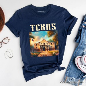 Rustic Texas State Alamo T-Shirt, American Western Charm Tee and San Antonio Historical Souvenir | OrnamentallyYou - 1 of 4