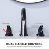 WOWOW 8 in. Widespread Double Handle Gooseneck Bathroom Faucet with Pop-up Drain in Matte Black - 4 of 4