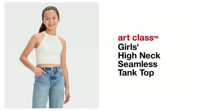 Girls' High Neck Seamless Tank Top - art class™, 2 of 5, play video