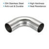 Unique Bargains 304 Stainless Steel Exhaust Hose Pipe Fitting 90 Mandrel Bend Silver - 3 of 4