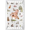 Sweet Jojo Designs Gender Neutral Unisex Baby Fitted Mini Crib Sheet Watercolor Woodland Forest Animals Green Brown White - 3 of 4
