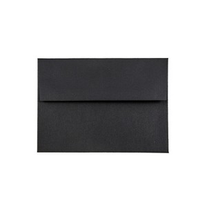 JAM Paper A6 Invitation Envelopes 4.75 x 6.5 Black Linen 68999I - 1 of 4