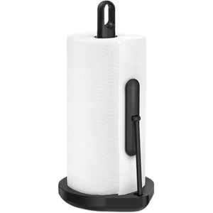 Paper Towel Holder, Brushed Stainless Steel Countertop Stand with One-Handed Tear - 1 of 4