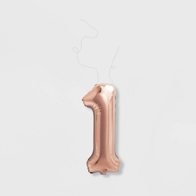 "1" Foil Balloon Rose Gold - Spritz™