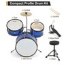 Coucheta 3-Piece Junior Drum Sets - Beginner Kits with Snare, Cymbal, Sticks & Seat - for Kids and Beginners - 3 of 4