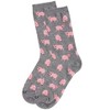 Memoi Pretty Pigs Rayon Blend Crew Socks - 3 of 3