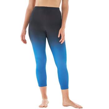 Lands' End Women's Petite Chlorine Resistant High Waisted Modest Swim  Leggings With Upf 50 Sun Protection - X-large - Black : Target