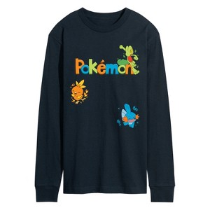 Men's - Pokémon - Treecko, Torchic, Mudkip Long Sleeve Graphic T-Shirt - 1 of 3