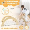 Costzon Wooden Arch Rocker with Cushion, 3-in-1 Montessori Climber for Toddlers, Indoor/Outdoor Playground Gym Playset (Arch Ladder) - 2 of 4