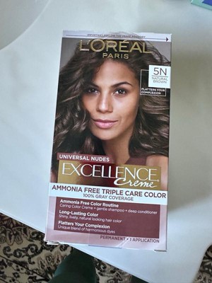 L'oreal Paris Excellence Triple Protection Permanent Hair Color - 6.3 Fl Oz  - 5ab Mocha Ash Brown - 1 Kit : Target