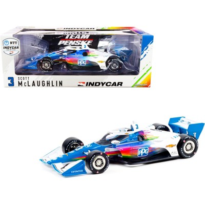 Dallara IndyCar #3 McLaughlin "PPG" Team Penske (Road Course Configuration) "NTT IndyCar" (2021) 1/18 Diecast Car by Greenlight