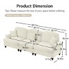 Modular Mid-Century Sectional Sofa, 6-Seater Couch with Flared Arms with Removable Skirt, Upholstered Chenille Sofa with Cushion-Coolbibila - 4 of 4