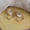 SOHI Women's Champayne Gold Party Stud Earrings - 2 of 4
