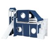 TIRAMISUBEST Twin/Full Size Loft Bed with Tent, Slide and Tower, Castle Style Wooden Loft Bedframe with Storage Staircase and Shelves - 4 of 4