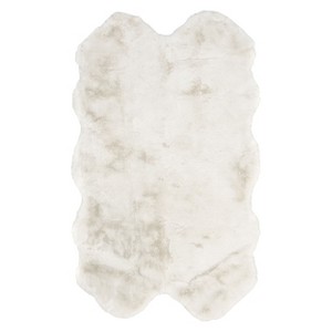Nuloom Corra Solid Shaped 4x6 Machine Washable Indoor Area Rug for Living Room Bedroom Dining Room Kitchen, Off White - 1 of 4