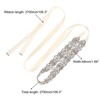 Unique Bargains Handmade Rhinestone Dress Accessories Bridal Belt with Ribbons - 2 of 4
