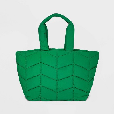 Small Reversible Tote Handbag - A New Day Olive Green 1 ct