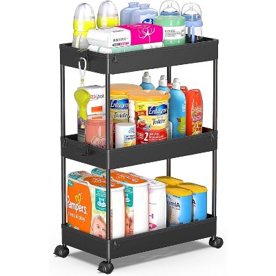 YIGII-Warehouse rolling car 3 floors, kitchen multifunctional shelf