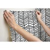 RoomMates Cat Coquillette Herringbone Peel and Stick Wallpaper Black: Removable, Renter Friendly, Vinyl, 28 Sq Ft Coverage - 2 of 4