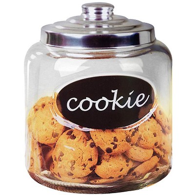 Home Basics Glass Cookie Jar with Metal Top