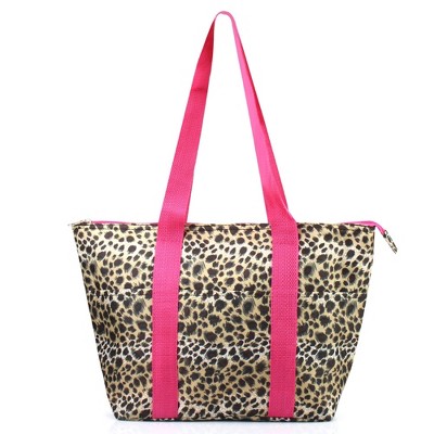 leopard lunch tote