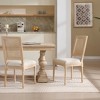 NicBex French Country Dining Chairs Set of 2 with Upholstered/Nature Rattan Backrest,Rustic Weathered Kitchen Chairs,Living Room Chairs - 2 of 4