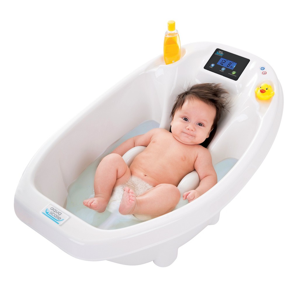 UPC 869054000011 product image for AquaScale 3-in-1 Digital Scale, Water Thermometer and Infant Tub, White | upcitemdb.com