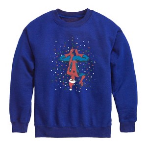 Boys' - Marvel - Holiday Lights Spider Man Graphic Long Sleeve Fleece Sweatshirt - 1 of 3