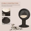 Angel Sar 27" Elevated Cat Bed Rotatable Egg Chair, Woven Pod with Thick Cushion & Natural Grass Mat, Coffee Brown Cat Hammock for Indoor Cats - 4 of 4