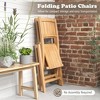 MOEPISY 2 Pieces Teak Wood Outdoor Dining Chairs with Slatted Seat - 4 of 4