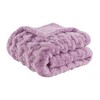YOOCOZZ 50x60" Ruched Fur Throw Blanket - 3 of 4