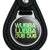 Rick And Morty Wubba Lubba Dub Dub Black Leather Keychain - 3 of 4