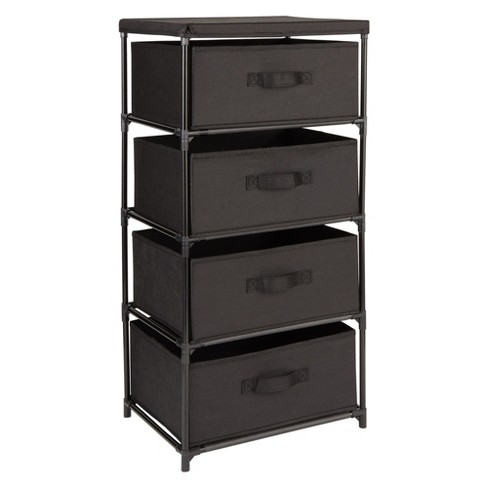 Juvale 4-tier Tall Closet Dresser With Drawers - Clothes Organizer And ...