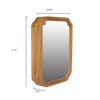 FONTOI Wall Mounted Mirror Cabinet with Wooden Frame Hidden Storage Shelves Modern Space Saving Design for Bathroom, Brown, 23.82"*5.31"*31.5" - 2 of 4